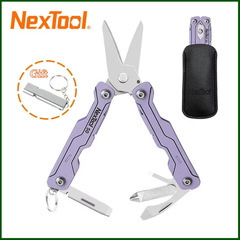 NexTool Mini Sailor Scissors S0 8-In-1 Micro Multitools Keychain EDC Portable Mini Pocket Scissors Outdoor Emergency Hand Tools