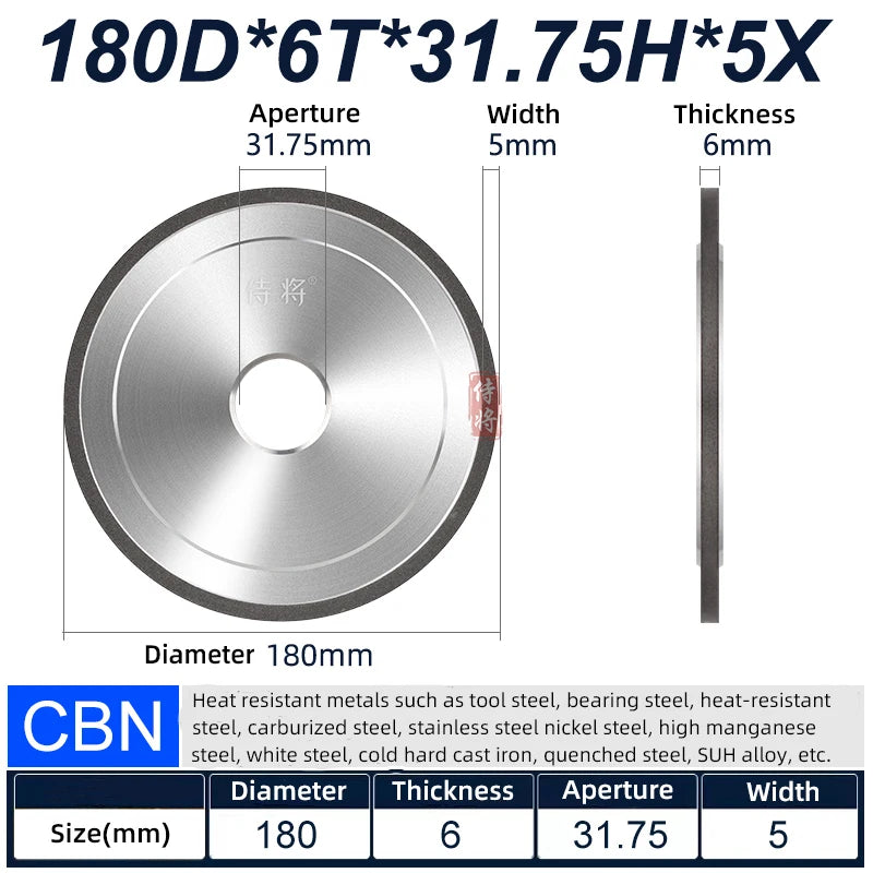 SDC CBN 1A1 Resin Diamond Grinding Wheel 150/180mm 618 Surface Grinder Abrasive Tools Accept 1pcs Non-standard Customization