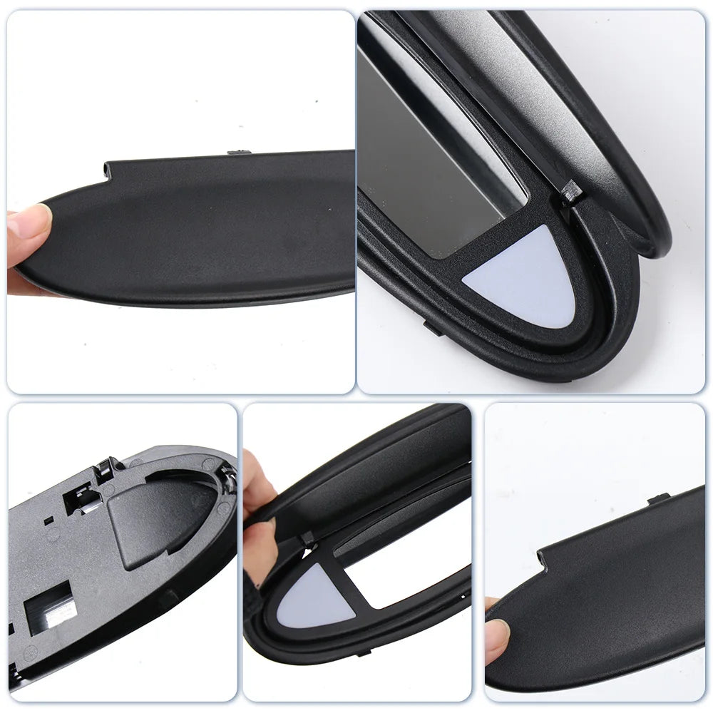 99773103115A12 Black Interior Sun Visor Makeup Mirror Replacement For Porsche 911/996/997/986/987