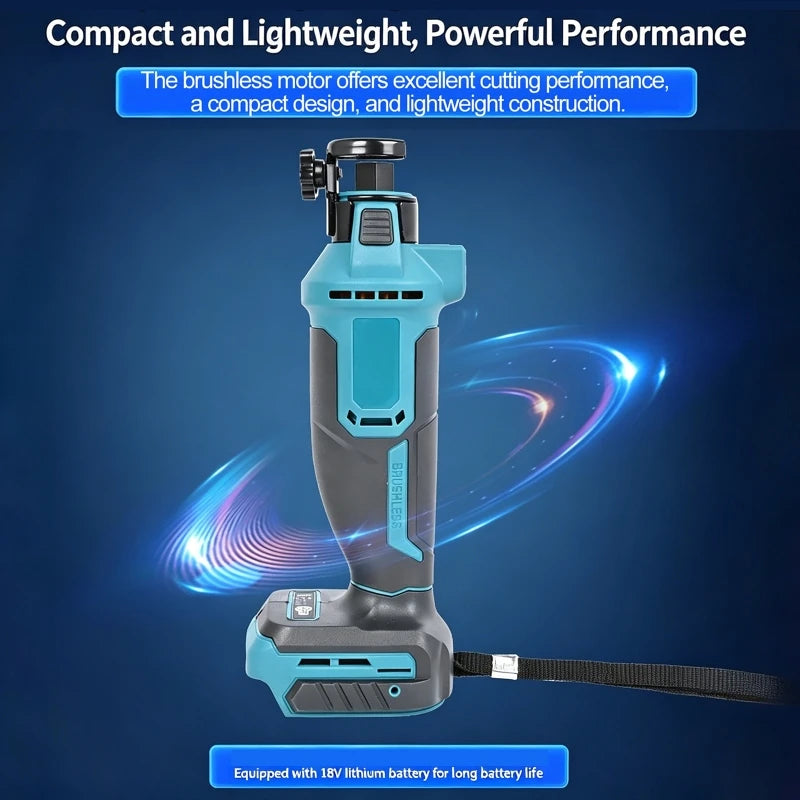 Woodworking 3 Speed Electric Drywall Cut Out Tool Cutting Brushless Rotary Saw Sheetrock Tool For Dewalt Makita Battery 30000RPM