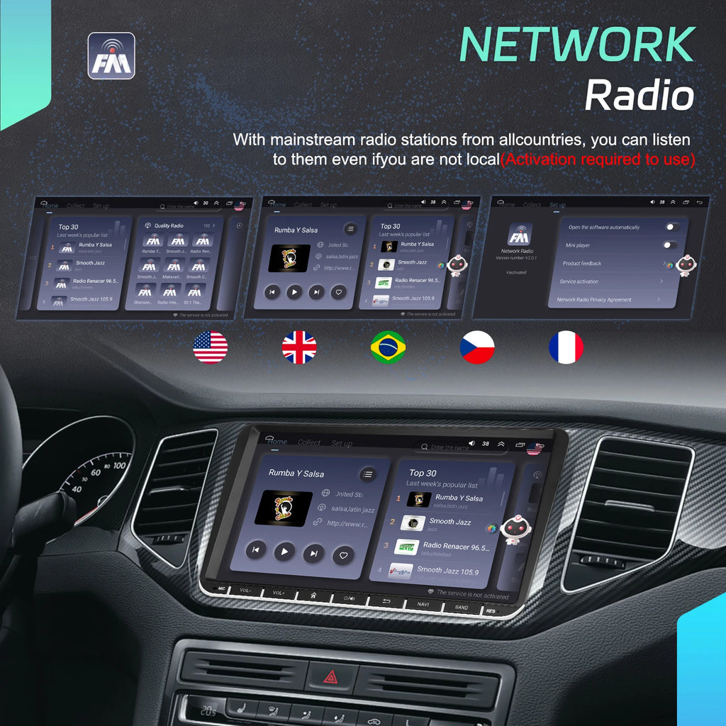 Podofo 7 "9" CarPlay Android Car Radio For Volkswagen VW Golf Passat JETTA Skoda SEAT Car Intelligent System 2din GPS Car Radio