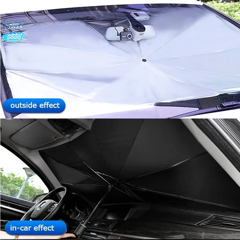 Car Sun Shade Umbrella Foldable Car Parasol Windshield Sunshade Cover Visor For Audi A3 A4 A6 A7 A8 Q2 Q3 Q4 Q5 Q7 Q8 TT Sline