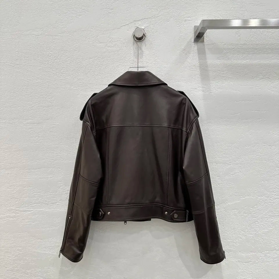 2026 Spring and Autumn New Solid Color Long Sleeve Collar Jacket Short Style Loose Elegant Classic Retro Casual Women's Jacket