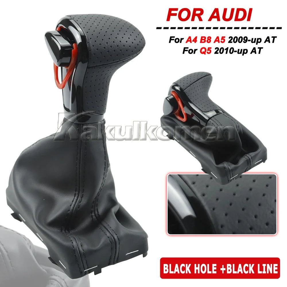 Auto Automatic Shift Knob For Audi A6 C6 A4 B8 A5 Q5 2009 2010 2011 2012 2013 2014 Gear shift knob boot