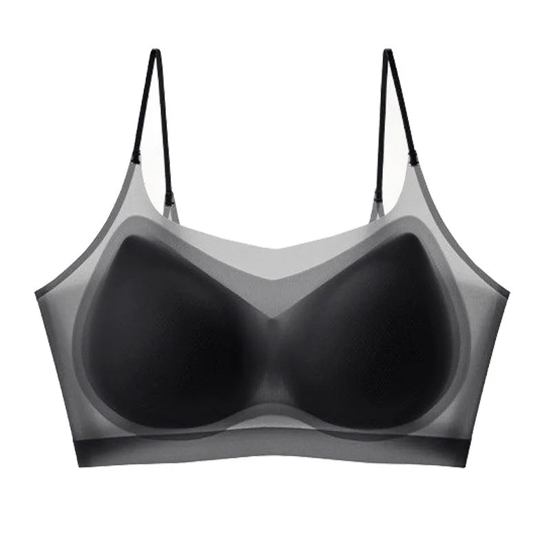 1pcs Summer Women Ultrathin Sport Bra Ms.Basic Thin Vest With Padded Female Brassier Ladys Ice Silk Seamless Comfort breath Bras