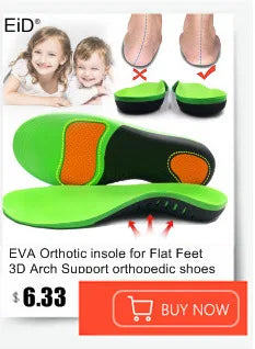 EiD New Arch Support 25mm Orthotic insole Black Leather orthotics Insoles for Flat Foot O/X Leg Corrected Shoe Sole insert pads