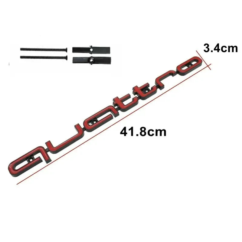 1Pc Front Grille Emblem 3D ABS Car Emblem Badge Auto for Audi Quattro Logo A3 A4 A5 A6 A6L A7 A8 Q3 Q5 Q7 S3 S4 S5 RS3 RS4 RS6