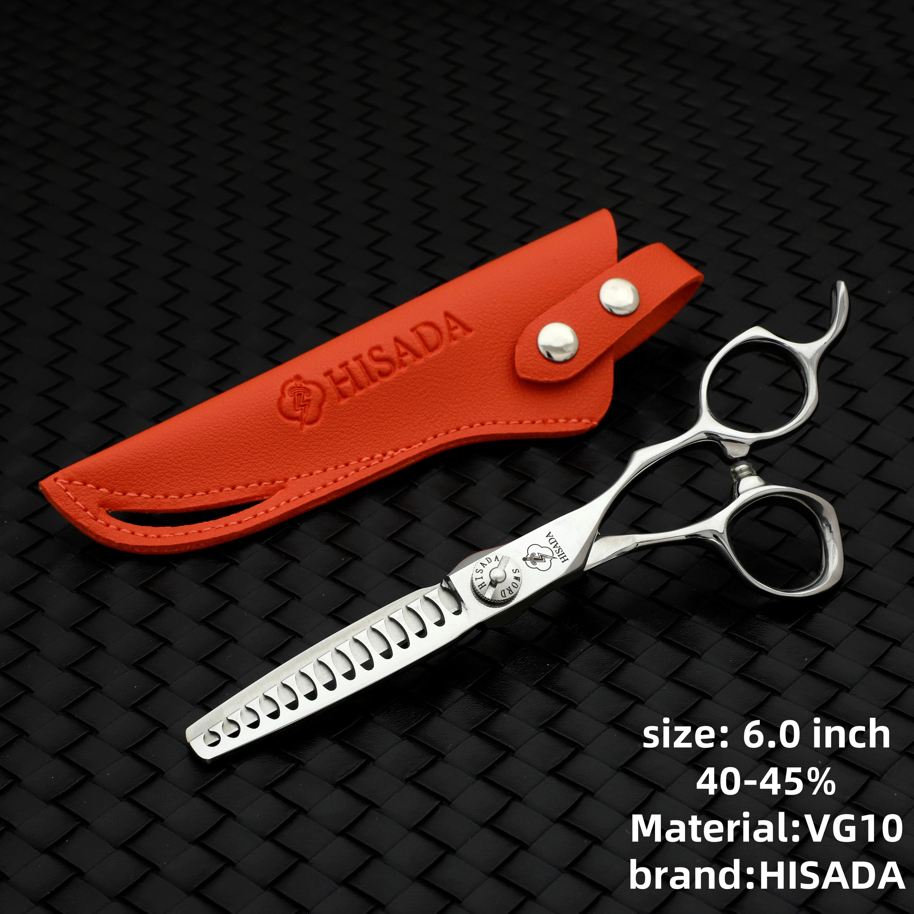 HISADA Hairdressing Scissors Professional Barber Scissors 6.0 Inch Scissors VG10 Material Professional Barber Scissors