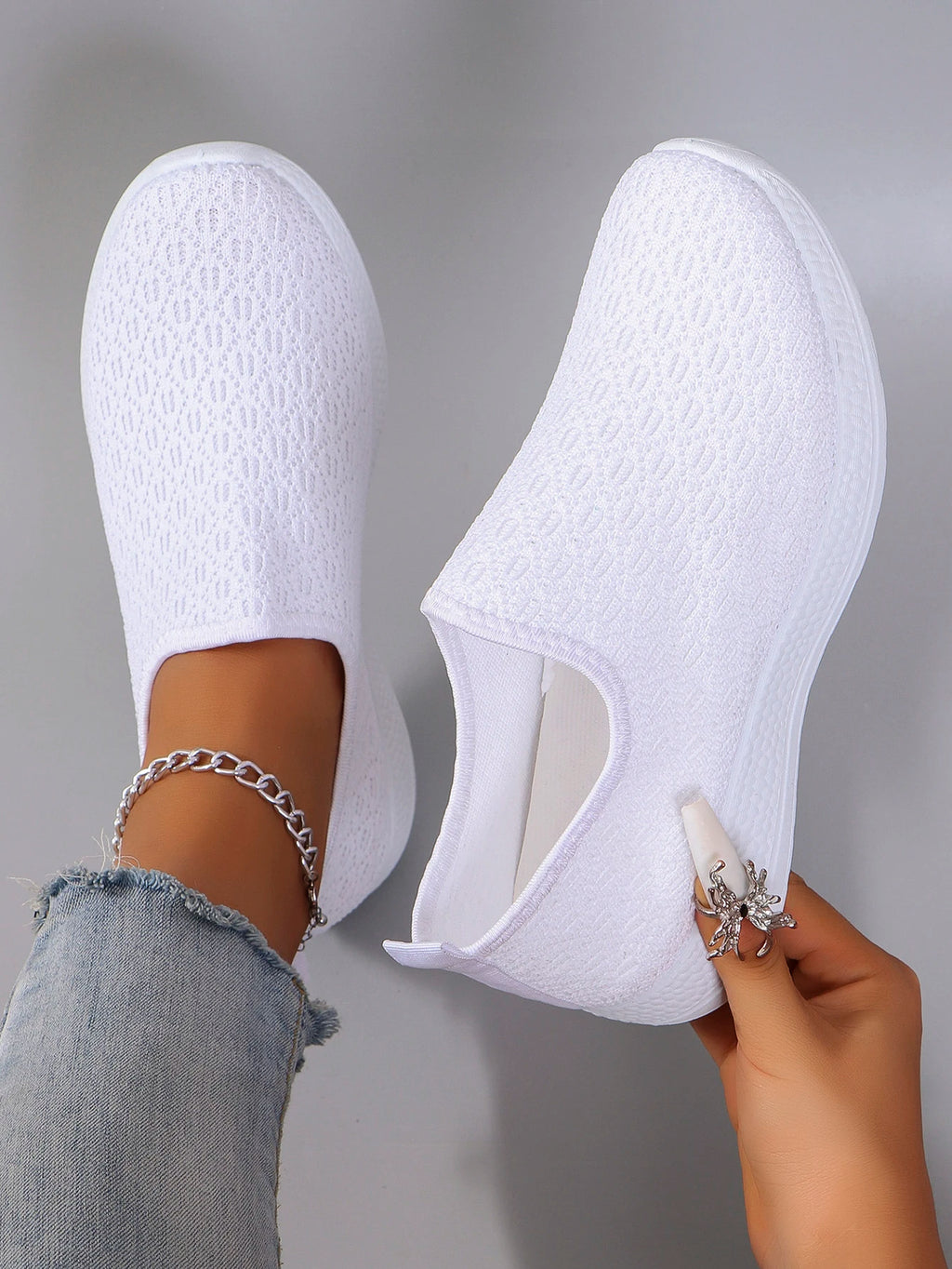 Women's summer breathable mesh flat shoes，women's shoes，casual sneakers shoes, clearance free shipping