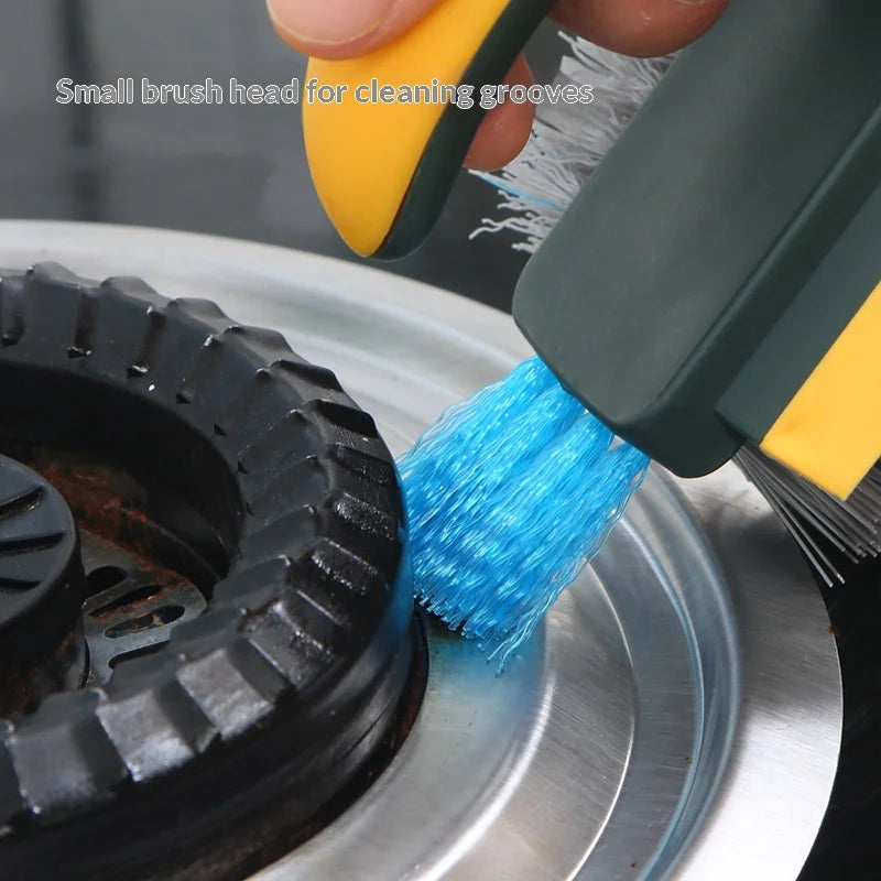 Gap Cleaning Brush 3 in 1 Scrape Brush Bathroom Floor Tile Grout Scrubber Multi-functional No Dead Corner Hard Bristle Kitchen C