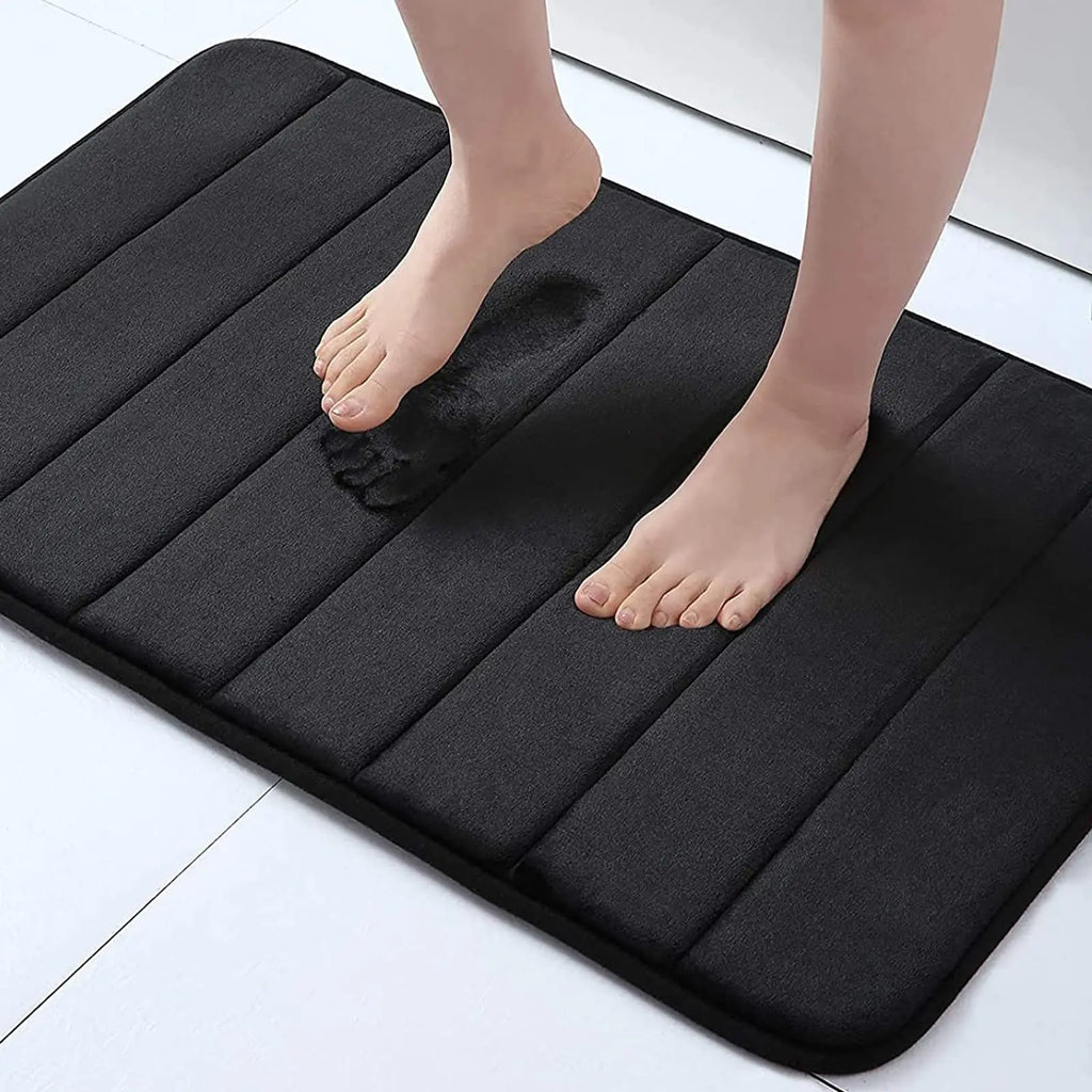 Sponge Stripe Bathroom Non slip, Water Absorbent, Machine Washable Floor Mat