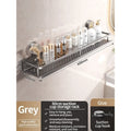 Étagère de salle de bain à ventouse sans perçage, support mural en aluminium pour toilettes, organiseur de salle de bain à suspendre.
