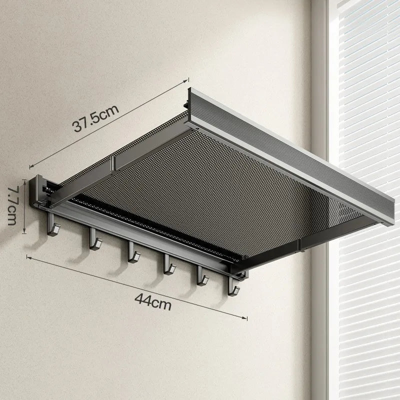 Folding And Retractable Storage Rack In The Bathroom, No Need For Punching Holes, For Storing Clothes, Towels, Towels, And Towel