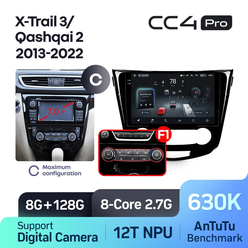 TEYES CC4 PRO For Nissan X-Trail 3 T32 2013 - 2022 Qashqai 2 J11 CarPlay Android Auto 2DIN Car play Radio Multimedia Stereo