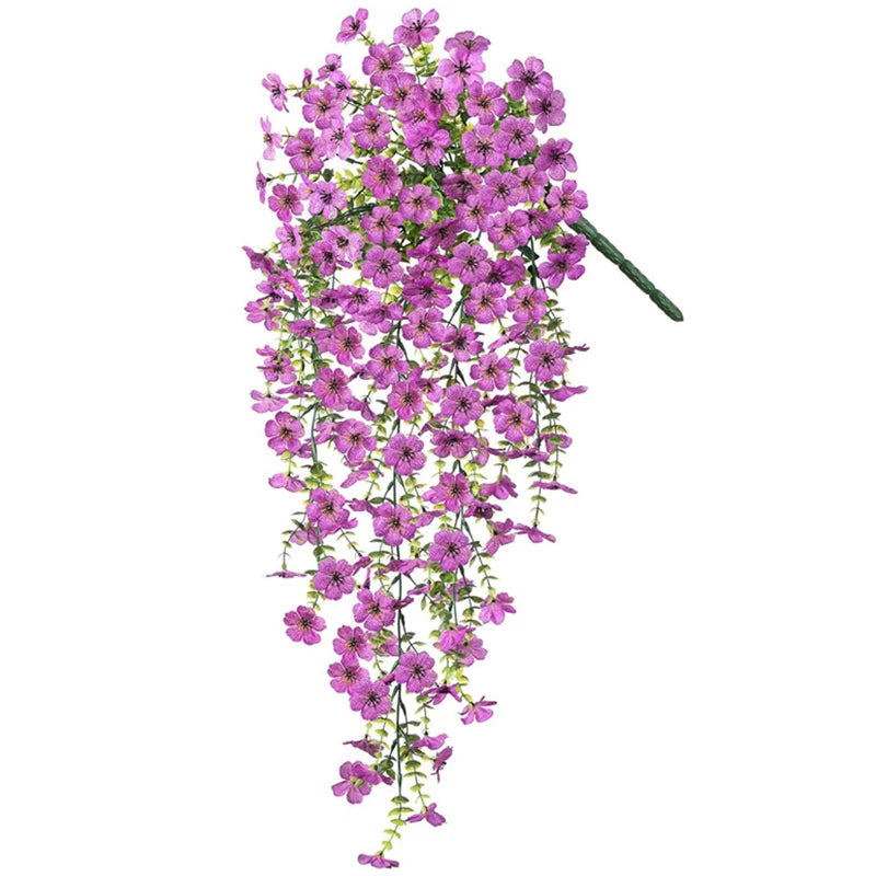Artificial Plants and Flowers Artificial Hanging Flower UV Resistant Garden Yard Balcony Fake Plant Wedding Party Outdoor Decor