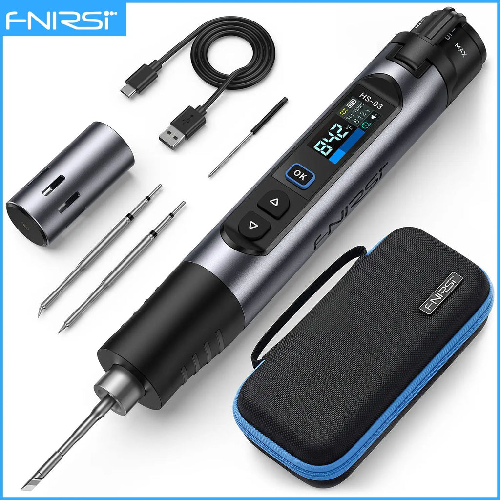 FNIRSI HS-03 Portable Heating Tool 2600mAh Replaceable Battery USB C Fast Heating 3 Level Temperature Adjustable Device
