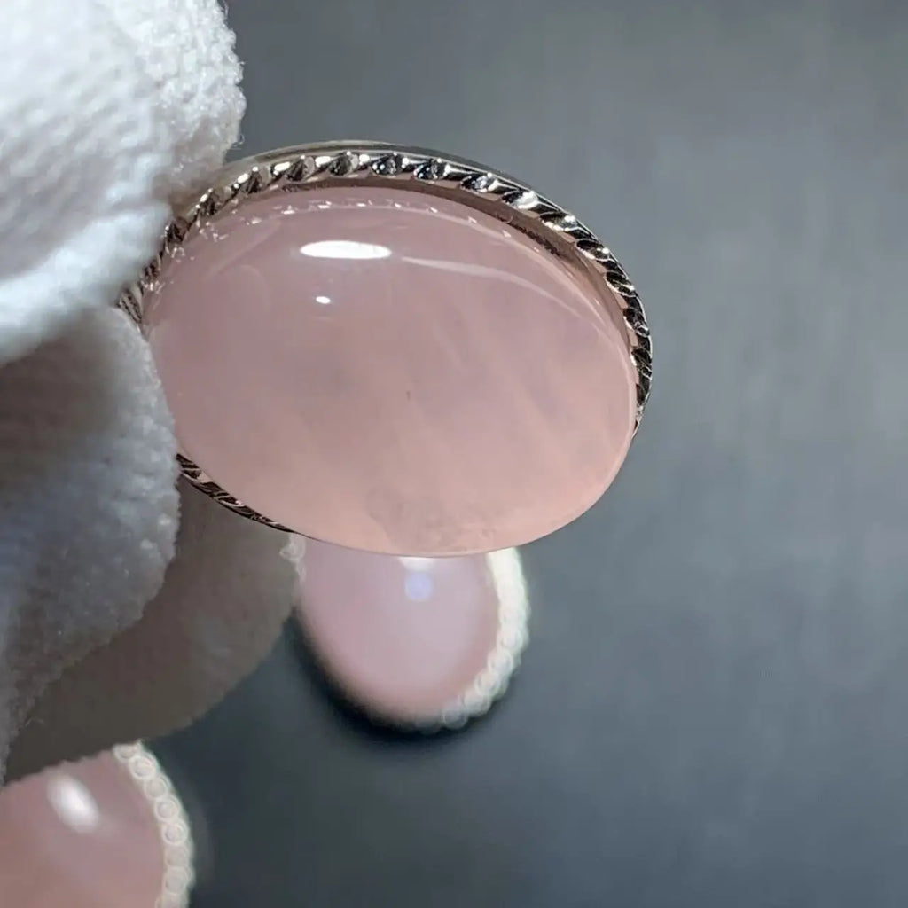 18*12 OVAL Natural ROSE Quartz Pendant Necklace Fine Jewelry Handmade Stones Wholesale Healing Energy Gift Lucky Jewelry
