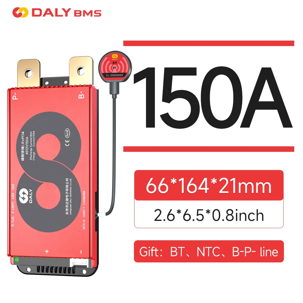 DALY Smart BMS Lifepo4 4S 7S 8S 16S 20S 24S Li-ion 3S 7S 16S 12V 24V 36V 48V 60V 72V 100A 250A CANBUS BMS For lithium batteri