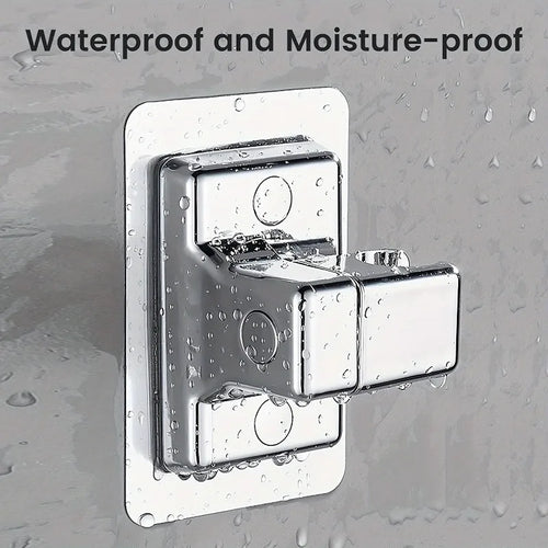 1 support de pomme de douche universel, fixation murale en ABS avec adhésif pour salle de bain