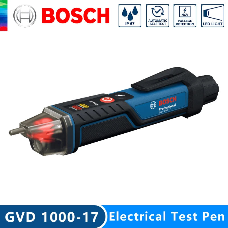 BOSCH GVD 1000-17 Testeur de tension sans contact professionnel auto-test indice IP67 accessoires d'outils électriques double tension