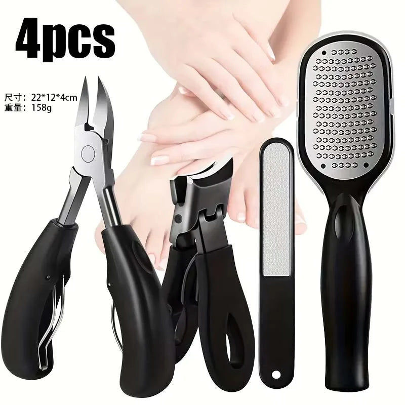 Foot Care Tool Set, Anti-Splash Nail Clipper & Pumice Stone, Dead Skin Callus Remover Pedicure Scraper For Household Foot Beauty