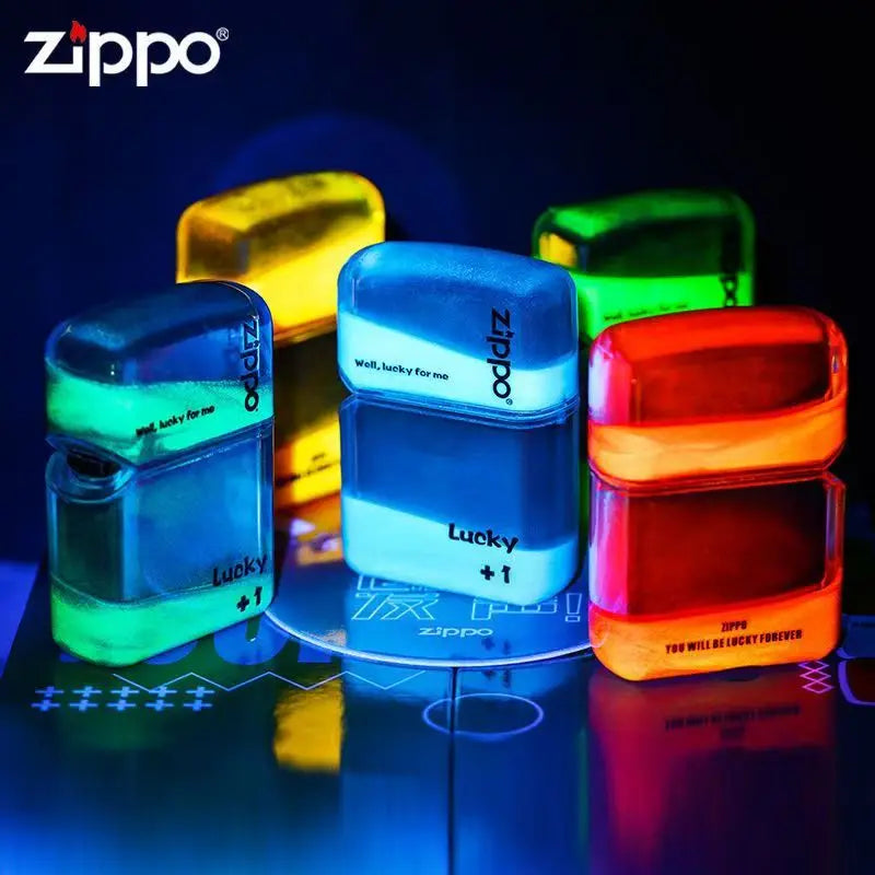 Zippo Creative Luminous Flowing Sand Oil Lighter combination, Shell Fuel Lighter unisex Windproof Collection in box