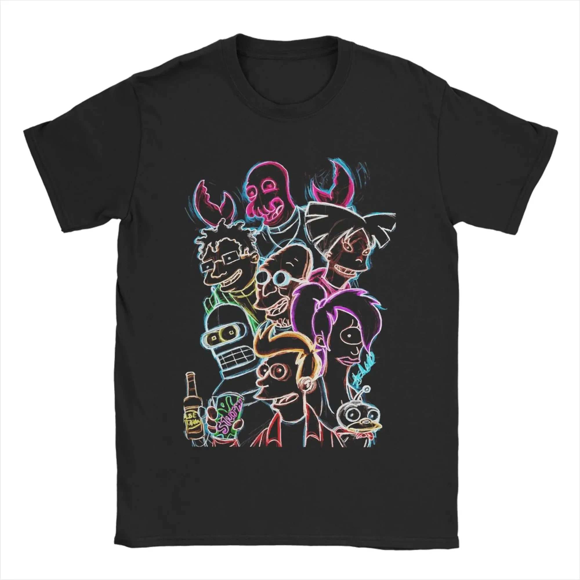 Hot Sale Futurama Bender Robot Peripherals Kill All Humans Funny Graphic Print T-shirt Men Women Cotton Oversized Summer New Tee