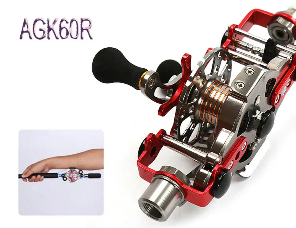 Automatic Discharge All-Metal Body Hollow Fishing Reel DIY Modification Wire-speed Play in The Inner Alignment for Most Hand Rod