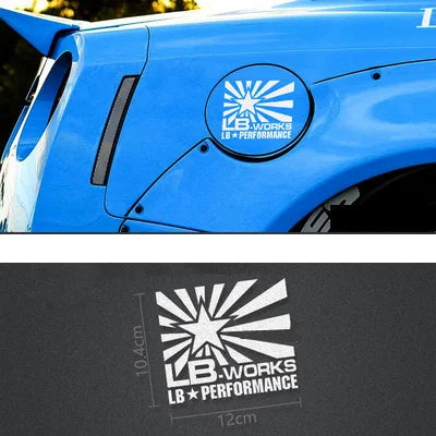 Performance Liberty Walk LB Rising Wide-bodied Modified Racing Bumper Sticker Reflective Car Window Hood Body Vinyl Decal
