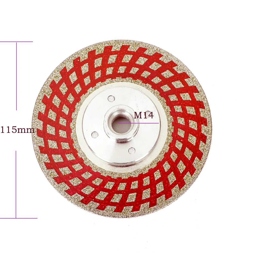 5"125mm M14 Flange Electroplated Diamond Cutting Disc Stone Concrete Floor Tile Grinding Pad Polishing Block Abrasive Saw Blade