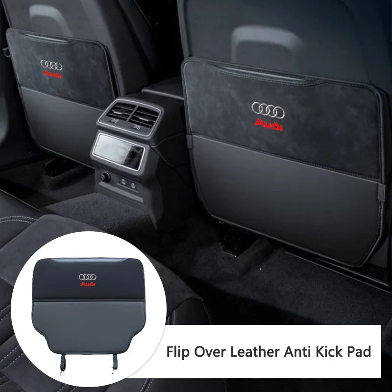 Car Flip Over Pocket Seat Back Protector Dirt-resistant Anti Kick Pads For Audi A4 B5 B6 A3 A5 A6 C6 C5 A1 A7 A8 Q2 Q3 Q5 Q7 Q8