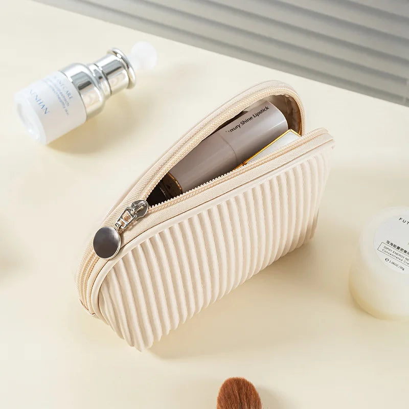 New 3PCS Makeup Bag Set for Women – Lightweight PU Leather Travel Cosmetic Organizer, Fashion Portable Vanity Pouch Kit
