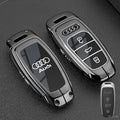 3 Button Metal Car Key Case Cover Key Protect Shell For Audi A3 A4 Q3 Q5 TT A1 A4L A5 Q5L Q7 A6L A7 A8L A6 S3 S4 RS5 RS Sticker