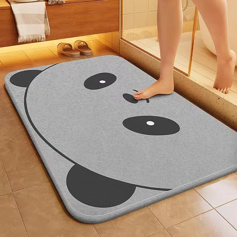 VIKAMA simple and soft bathroom mat, quick water absorption, anti slip, quick drying, bathroom door, household carpet