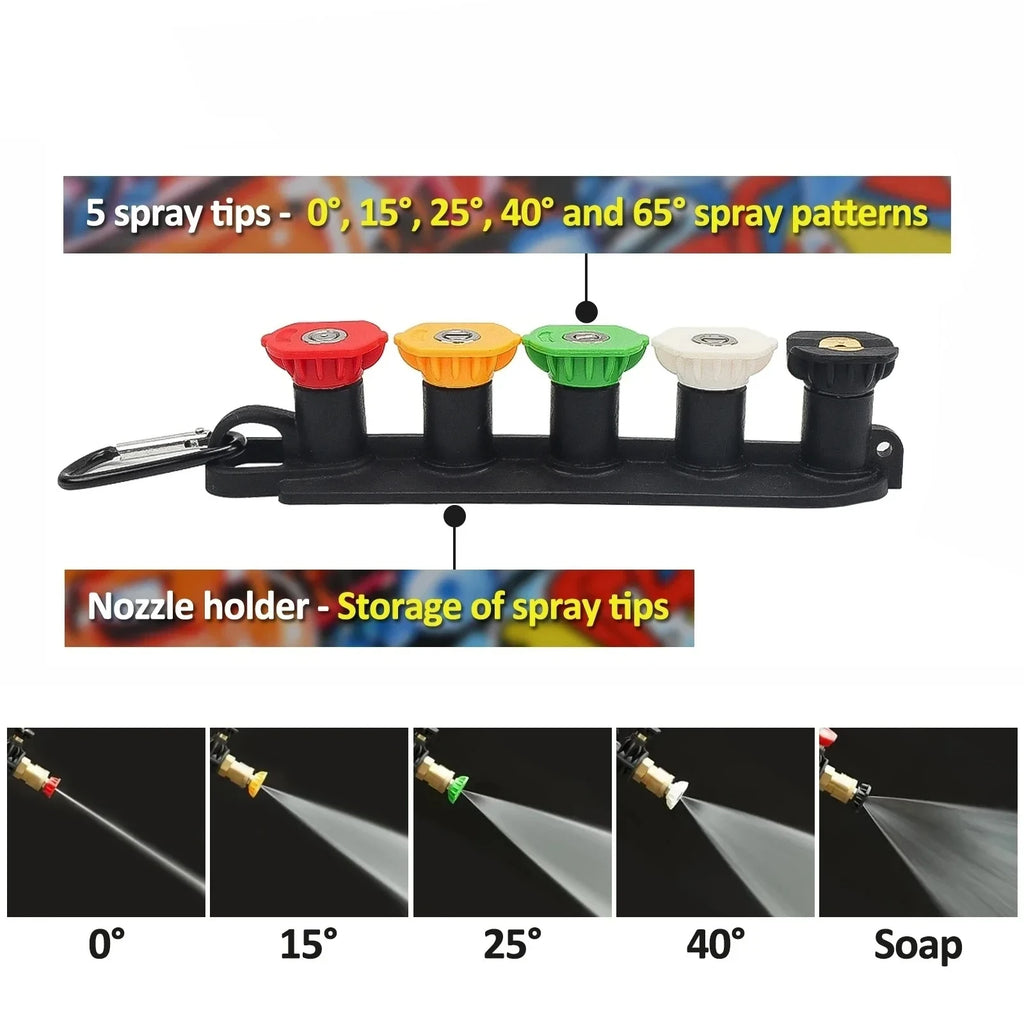 Graffiti Design Foam Cannon Kit - High Pressure Washer Gun for Karcher/Bosch/Nilfisk, Ergonomic Car/RV/Truck Wash Set