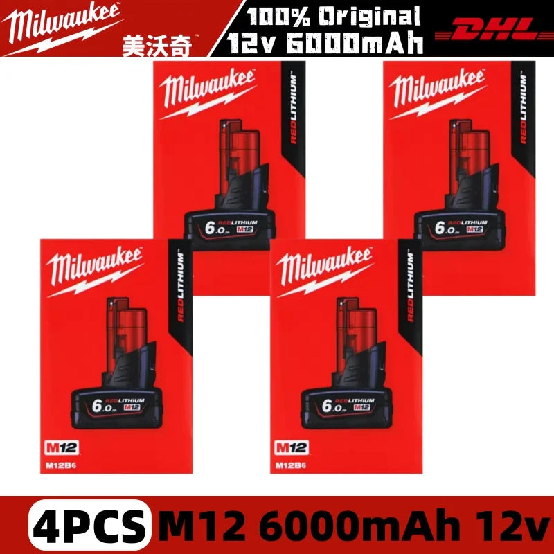 100% New Milwaukee M18 6.0Ah High Output Battery 18V Lithium-ion Rechargeable for Milwaukee M18 Cordless Power Tools 6Ah Battery