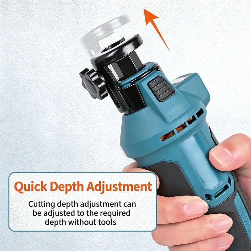 Woodworking 3 Speed Electric Drywall Cut Out Tool Cutting Brushless Rotary Saw Sheetrock Tool For Dewalt Makita Battery 30000RPM