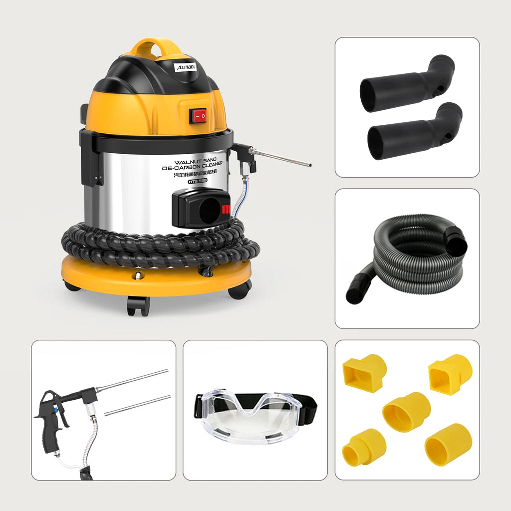 AUTOOL HTS558 Auto Engine Decarbonizer Walnut Sand Cleaner Carbon Cleaning Machine Car Decarbon Machine Carbon Deposition Tester