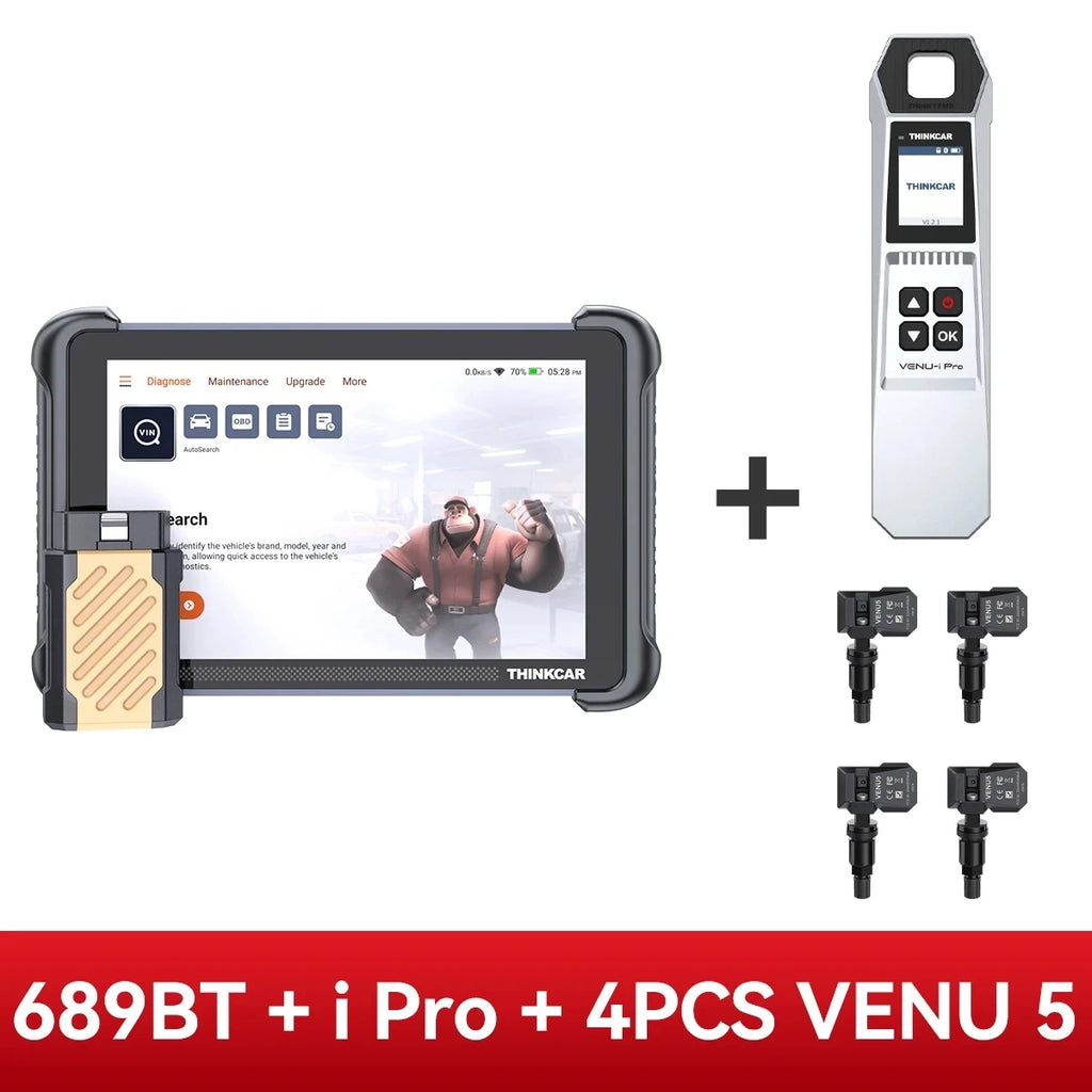 THINKCAR THINKSCAN 689BT All System Car Diagnostic Tool ActiveTest ECU Coding OBD2 Scanner 34 Services CAN FD DoIP Scan Tool