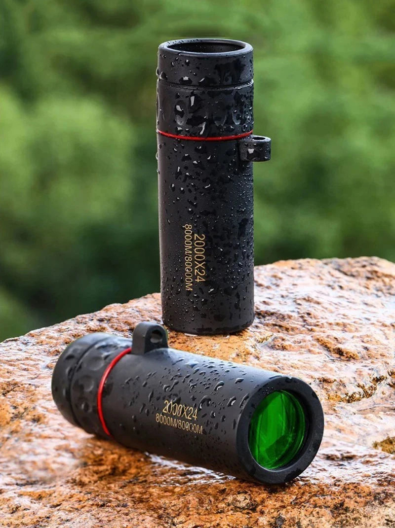 2000x24 HD Monocular Telescope Mini Portable Mobile Phone Telescope with Holder Outdoor Camping Hunting Birdwatching Telescopes
