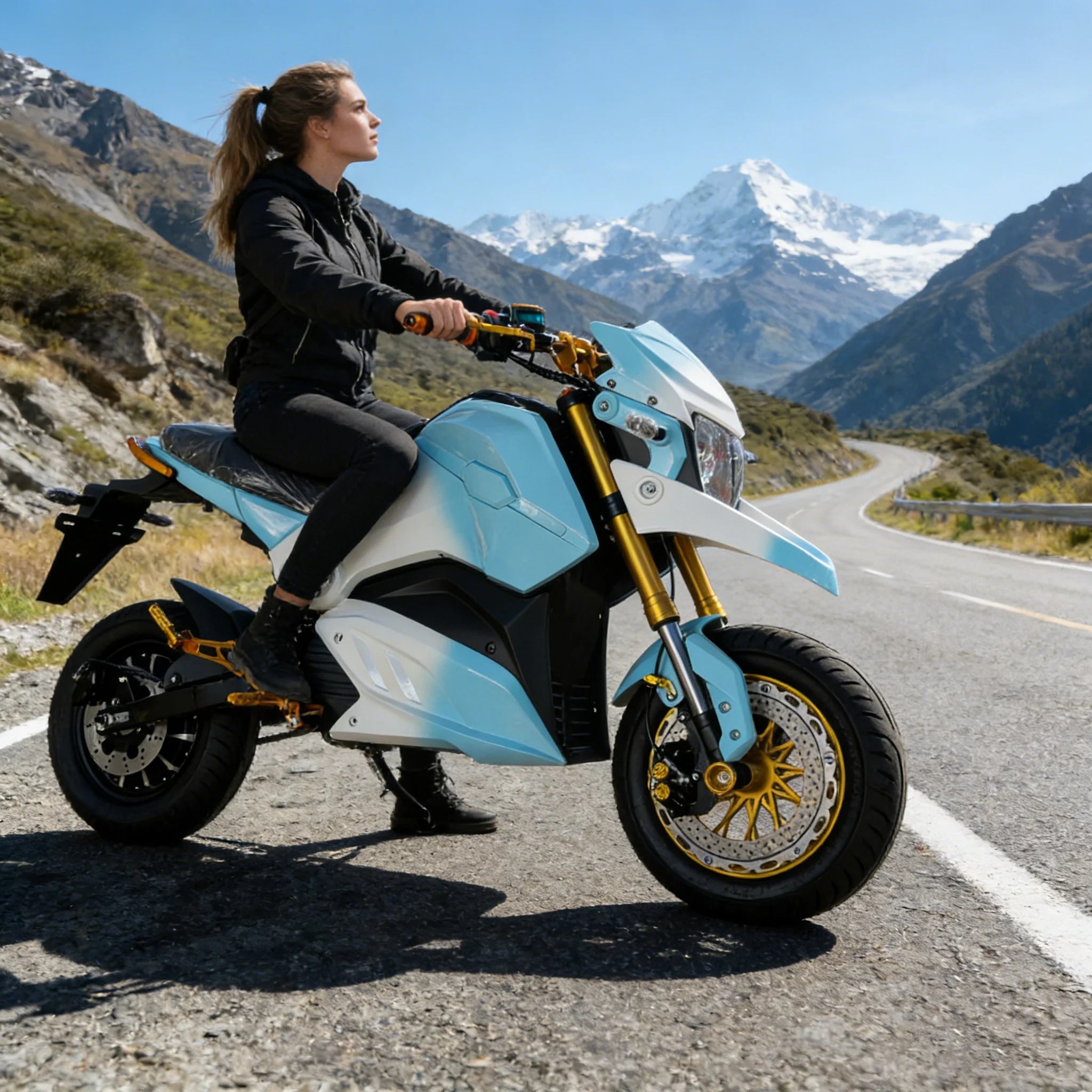 High Speed Adult Electric Motorcycle | 72V Electric Motorcycle & Off-Road Dirt Bike for Mountain Riding