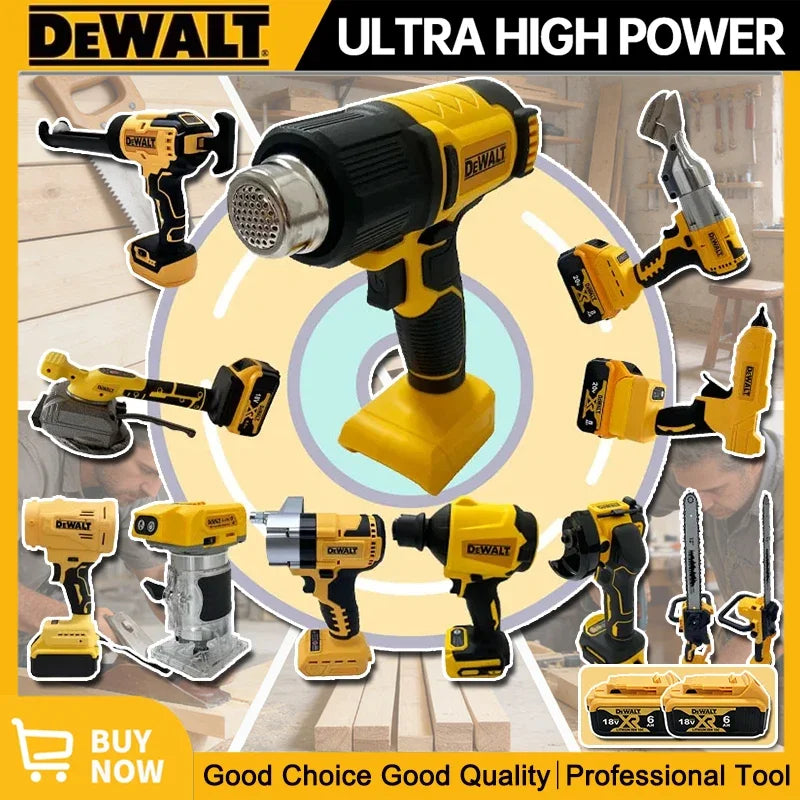 DeWalt Multifunctional Power Tools Cordless Brushless Angle Grinder Cutter Electric Wrench Polisher Air Pump Heat Gun for 18v