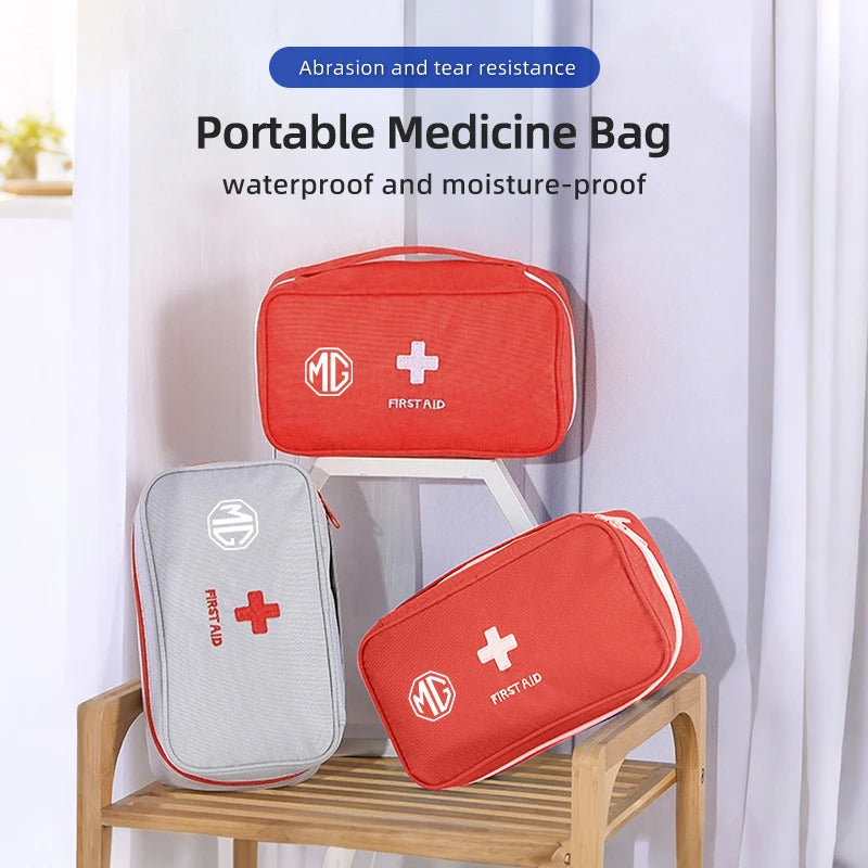 Car Portable Medicine Kit Outdoor First Aid Supplies Bag For Morris Garages MG 6 3 5 7 TF ZR ZS HS GS GT Hector RX5 RX8 Gundam