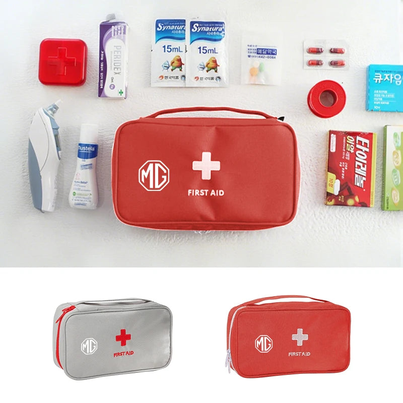 Car Portable Medicine Kit Outdoor First Aid Supplies Bag For Morris Garages MG 6 3 5 7 TF ZR ZS HS GS GT Hector RX5 RX8 Gundam