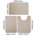 Ensemble de toilettes trois pièces, tapis de sol de salle de bain, tapis de douche, tapis de bain absorbant, tapis antidérapant, doux et confortable, buanderie.