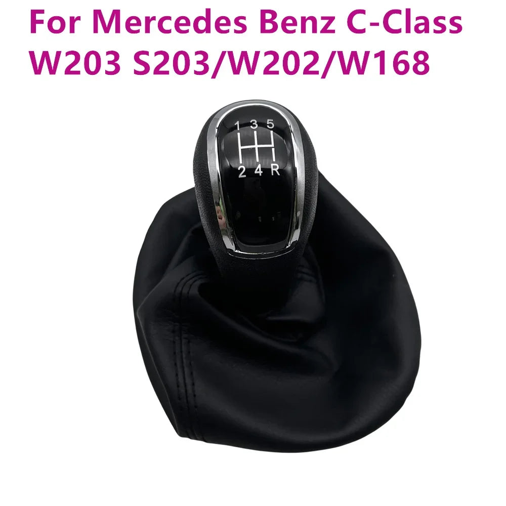 For Mercedes Benz C-Class W203 S203/W202 BJ (1993-2001)/A-Class W168 5 Speed High Quality Car Shift Gear Knob Shifter  Auto Part