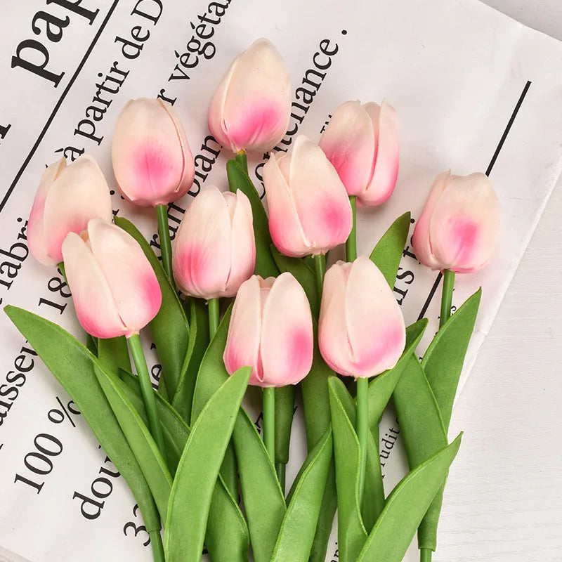 3/5/10/20pcs Tulips Artificial Flowers Real Touch Flower Bouquet Tulips Fake Flower for Wedding Home Decoration