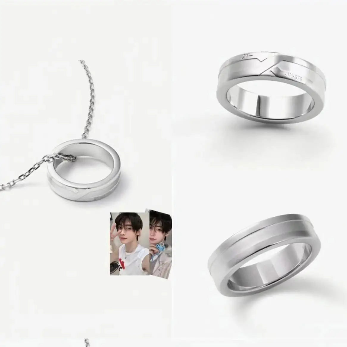 Jungwon Heeseung Jay Jake Niki Sunoo Sunghoon Cool Fan Support Rings and Necklaces Surrounding Popular Korean Idol Boy Groups