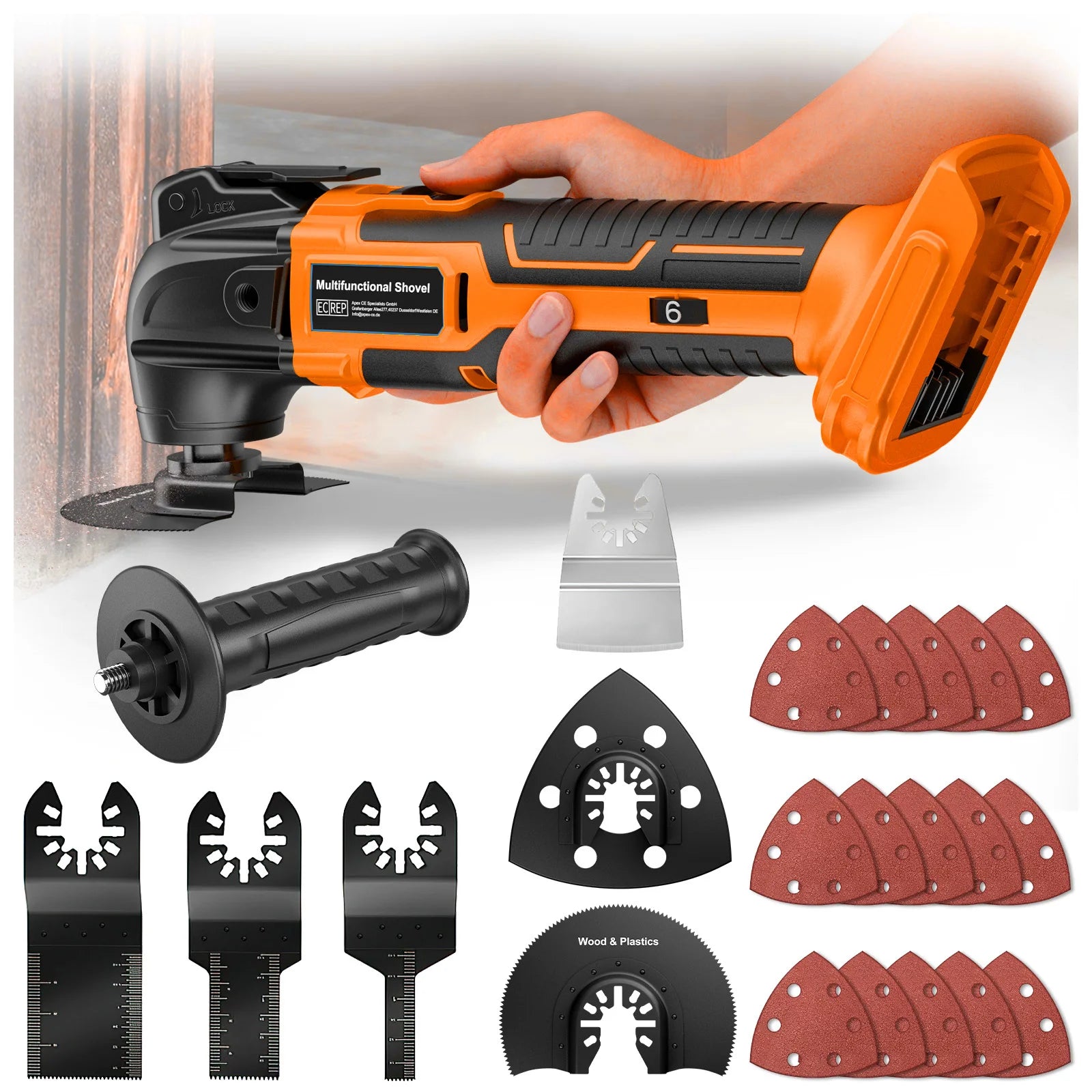 Nananuu Oscillating Multi Tool For Dewalt 20V Battery Electric Saw Trimmer Oscillating For Cutting Scraping Sanding Power Tool