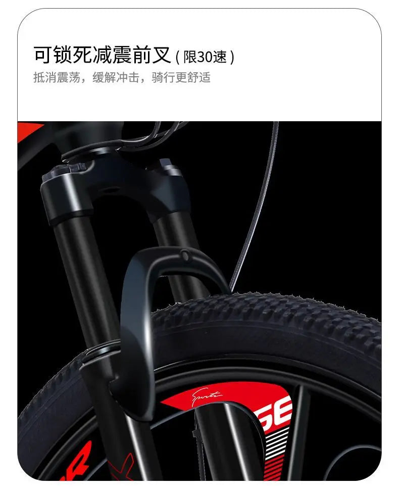 Mountain bikes for adults variable speed off-road racing shock-absorbing bikes for adults boys girls and students aged 8 to 15